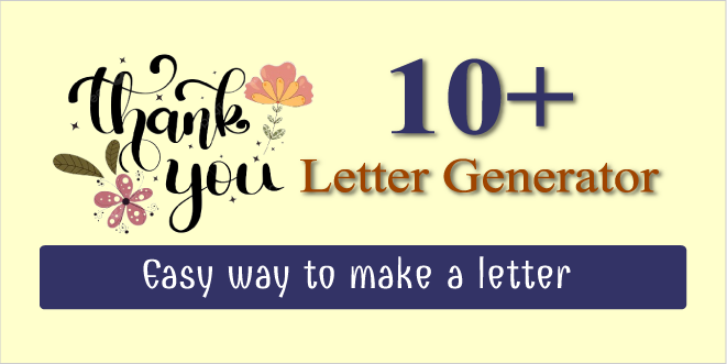 Thank You Letter Maker | Showkatbd eDocs