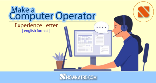 Experience Letter for a Computer Operator