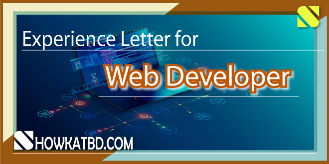 Web Developer Experience Letter