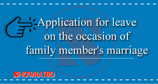 Leave application for marriage ceremony